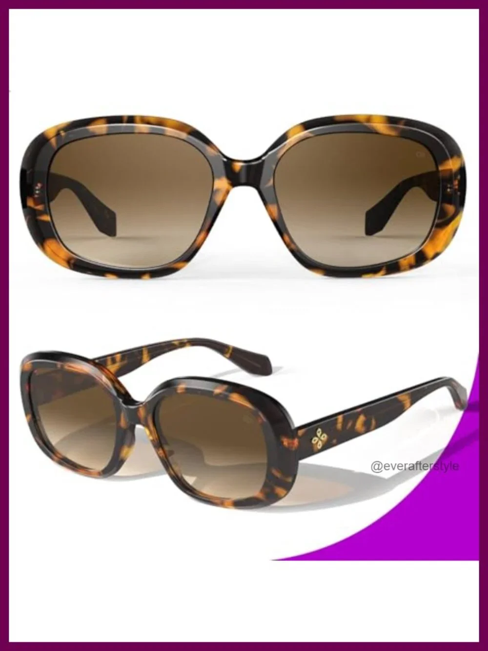 Oversized Square Sunglasses for Women TR90 Frame UV400 Blue Light Protection